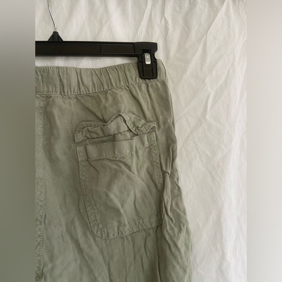 Rachel Zoe Sage Green 100% Linen Pants Cargo Size Small - Picture 13 of 14